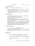 8.1 / 8.2 Fun Sheet NAME 8.1 What is an Earthquake? Earthquakes