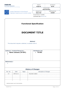 Functional Specification - EDMS