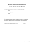 High School Chinese Syllabus Acknowledgement Chinese 1