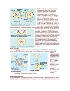 Long distance signaling