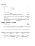 Exam 1.1 - Mrs. Matthews Class