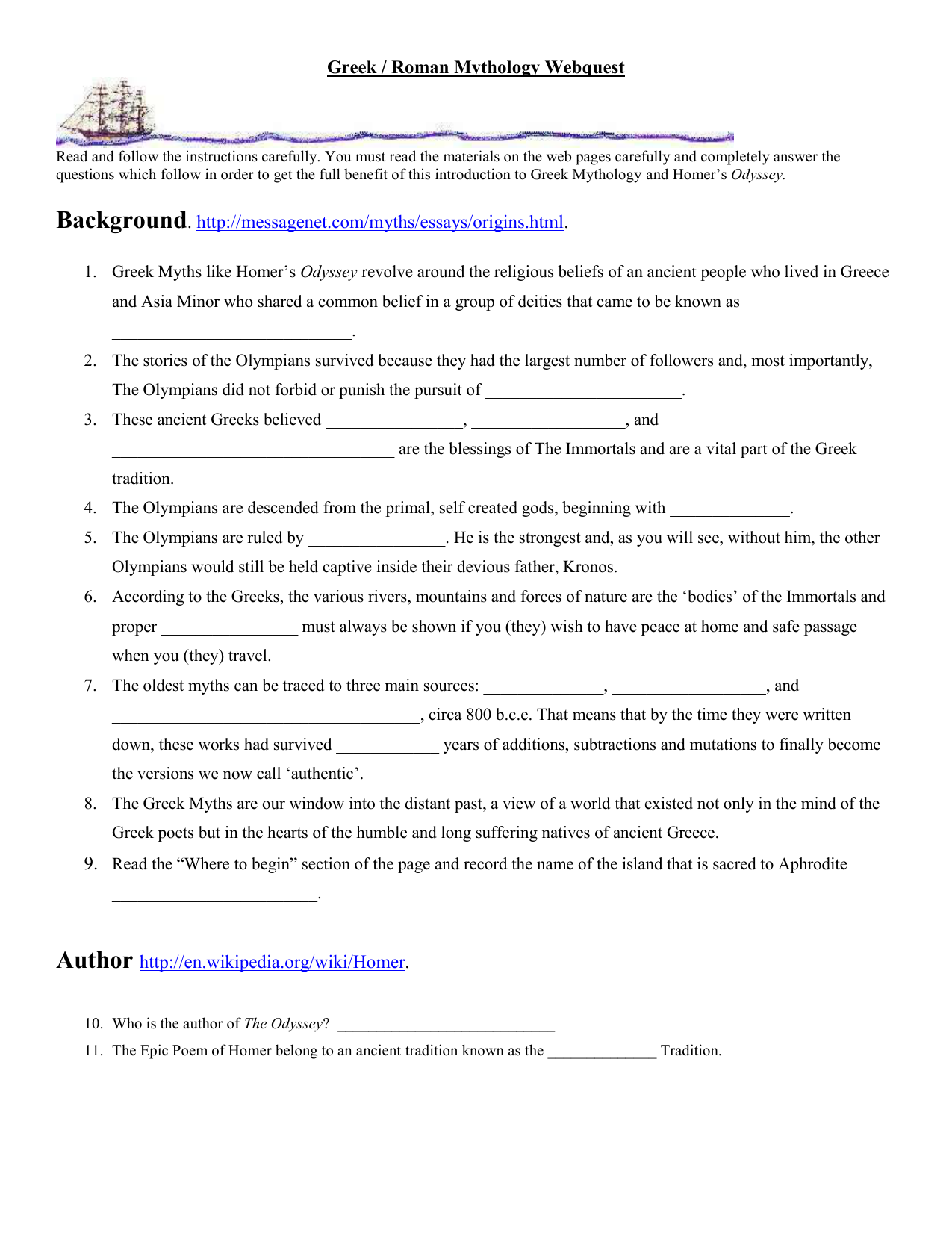 Greek mythology essays