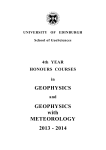 Geophysics 4th year Booklet 2013-14 - of /~pgres