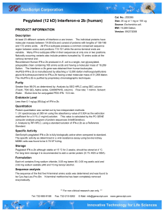 Pegylated (12 kD) Interferon-α 2b (human)