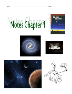 Space Science Ch. 1 Notes - Mr. Ruggiero`s Science 8-2