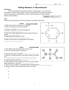 Building Monomers of Macromolecules