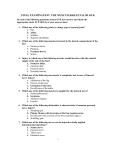 FINAL EXAMINATION THE MUSCULOSKELETAL BLOCK In each of