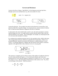 CH 17 – Current and Resistance