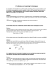 Problems on Counting Techniques: