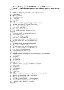 Normal Physiology Specialty 7.110201 “Pharmaciya”" 1 Year of