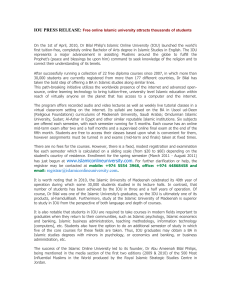 iou press release - Islamic Online University