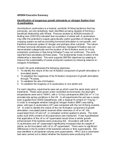 Identification of exogenous growth stimulants or N