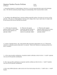 Quantum Numbers Practice Problems Name: AP Physics Period: 1