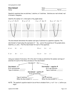 The Discriminant