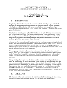 faraday rotation - Department of Physics and Astronomy