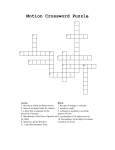 Motion Crossword Puzzle