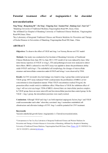 Potential treatment effect of Angiopoietin