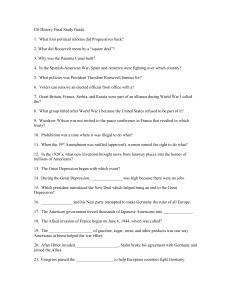 US History Final Study Guide