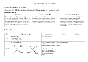 91391 Sample Assessment Schedule