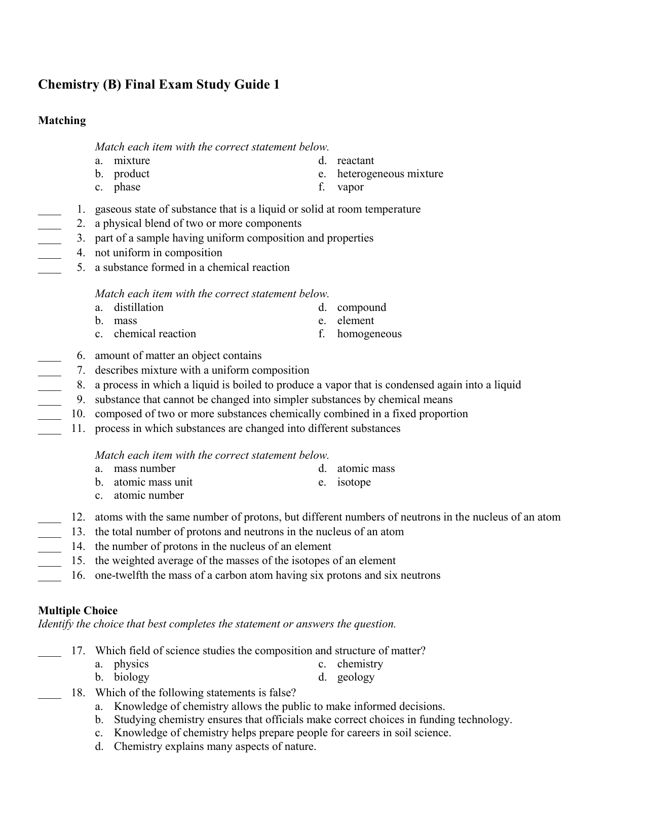 chemistry final exam review packet answer key chemistry final exam study guide answer key pdf