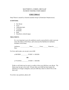 Strep Throat - The Office of Dr. Matthew Cohen, MD