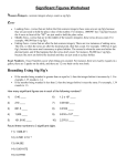 Significant Figures Worksheet