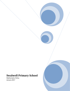 Maths policy 2017 - Swalwell Primary School