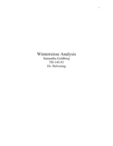 1 Winterreisse Analysis Samantha Goldberg TH-142