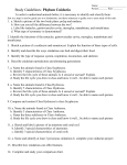 Phylum Cnidaria Study Guideline Objectives
