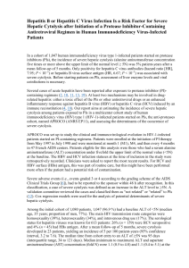 Hepatitis B or Hepatitis C Virus Infection Is a Risk Factor for Severe