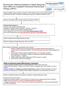 Outpatient Parenteral Antimicrobial Therapy Referral workflow for