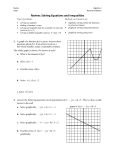 Review: Solving Equations and Inequalities