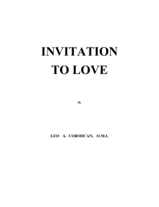 Invitation to Love- Leo A Cormican OMI