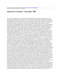 Quarterly Newsletter - December 2001 : Pinney and Scofield : http