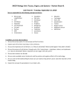 Biology Unit Review Sheet #1 fall10