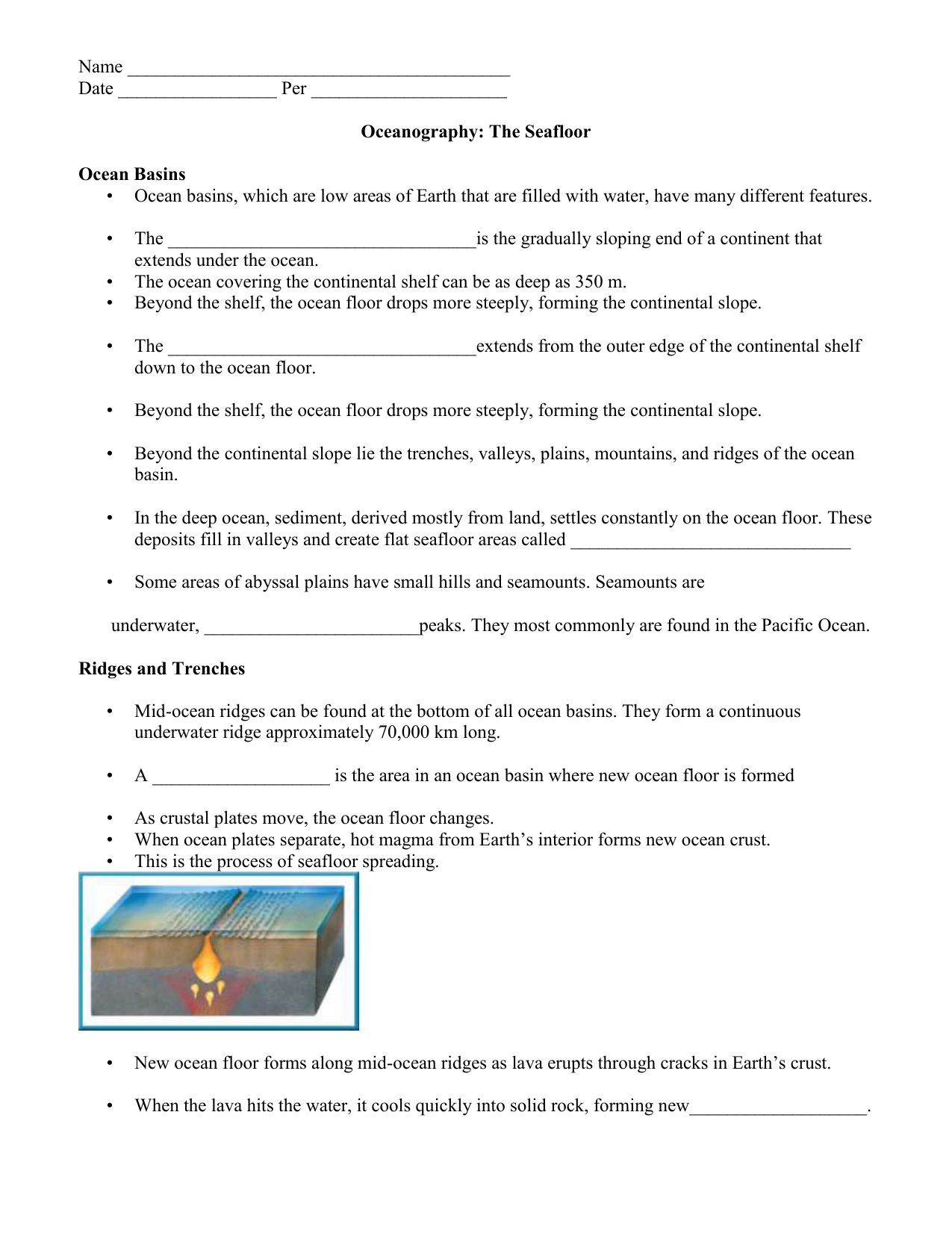 Seafloor Notes