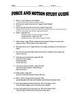 force and motion study guide