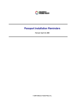 Passport Installation Reminders - Browser not supported!