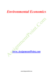 Environmental Economics www.AssignmentPoint.com