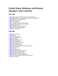 United States Relations with Russia Timeline: The Cold War