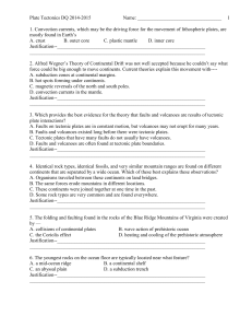 Plate Tectonics DQ - Biloxi Public Schools