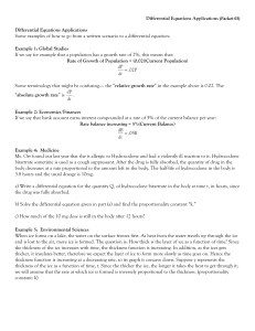 Differential Equations Applications Practice
