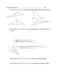 Chapter 5 Review Guide! EBY Identify AD in each triangle as the