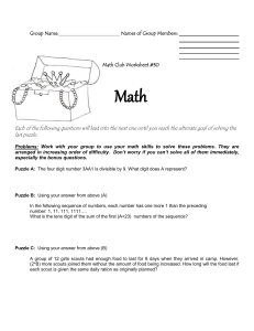 Math Treasure Hunt