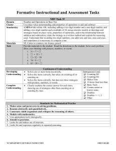 1.NBT Task 3f - K-2 Formative Instructional and Assessment Tasks