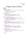 Chapter 8 and 9 Outline