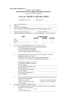 Annual Medical Report Form