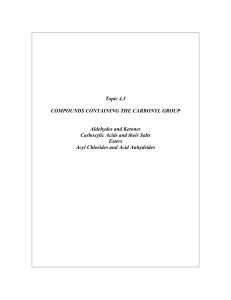 Carbonyl Compounds notes