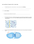 Active and Passive Transport in Cells – Study Guide ____ 1. Using