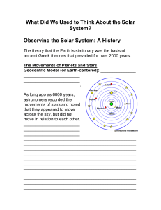 What Did We Used to Think About the Solar System